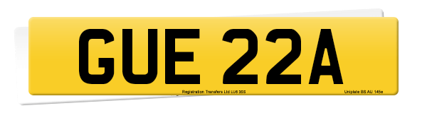 Registration number GUE 22A